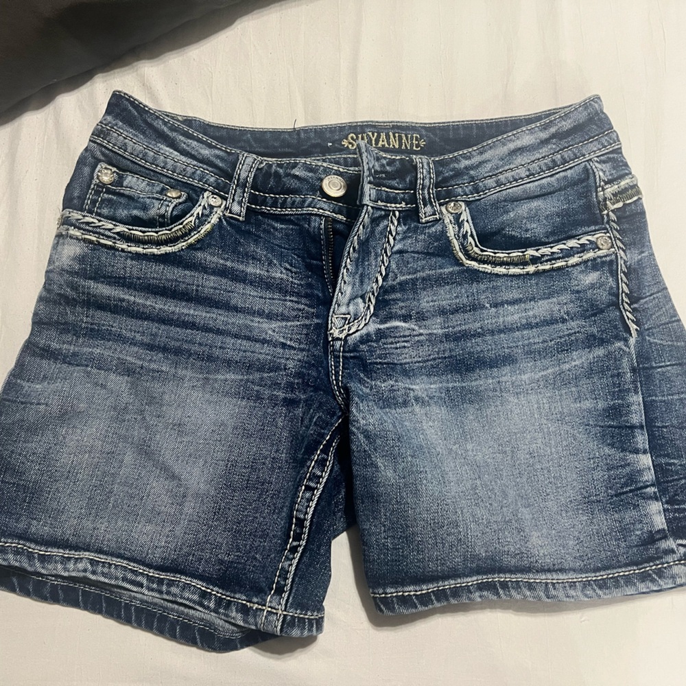Shyanne Distressed Blue Jean Shorts